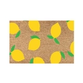 Dettaglio della trama intrecciata e del motivo a limoni sullo zerbino marrone - Mjxsq-4 / 40*60cm Cappio di Seta
