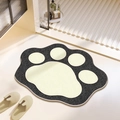 Detailed close-up showing the soft plush texture and thick edges of the cat paw bath mat - Feet - 10 / 40*60cm (Skin-friendly Velvet)