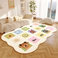 Tapis ours en cachemire synthétique à bords ondulés et motifs colorés pour décor maison - Bénédiction De Réparation Pour Chiens - 2 / 40*60cm (Imitation Cachemire)