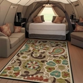 Detalle del patrón de mandala retro de una alfombra en una tienda de glamping - 415zwhh-7 / 40*60cm (Imitación Cachemira)