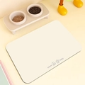 Tappetino per animali in terra di diatomee beige con design antiscivolo minimalista - F-latte Bianco Quadrato-4 / 30*40cm (Nuovo Farina Fossile)