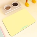 Close-up of yellow anti-slip pet mat with sweet baby text and cute cat graphic - Solid Color Pet Mat - 7 / 30*40cm (Velvet Surface)