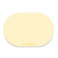 Detail of oval cream pet feeding mat with smooth leather texture and cat motif - Solid Color Pet Mat - 11 / 30*40cm (Velvet Surface)