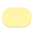 Close-up of yellow oval pet feeding mat with sweet baby text and cartoon cat icon - Solid Color Pet Mat - 15 / 30*40cm (Velvet Surface)