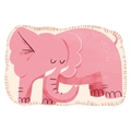 Absorbent pink elephant shaped bath mat with cute cartoon design and soft texture - 40*60cm / Pink Elephant (YXMQDW-4)