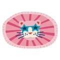 Absorbent bath mat detail with cartoon pink leopard wearing blue star sunglasses - Star Lens Pink Leopard (YXMQDW-7)