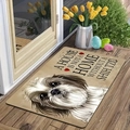 Shih Tzu Schmutzfangmatte aus Diatomeenschlamm mit Spruch für den Eingangsbereich - 40*60cm (Kieselgur Gummiboden) / Niedlicher Hund Muster 1