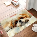 Shih Tzu Hund bedruckte Diatomeenschlamm rutschfeste Türmatte 80x50 cm für Zuhause - Süße Hunde - 3 / 40*60cm (Kieselgur Gummiboden)