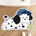 Tappetino da bagno assorbente in farina fossile con forma di cane dalmata - 40*60cm (Fondo in Gomma Diatomee) / Cane Dalmata Irregolare 1 (XL-异形小狗-1)