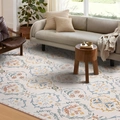 Tapis de style marocain aux motifs floraux vintage pour salon et chambre à coucher - Tapis Mlg_large-3 / 40*60cm (Imitation Cachemire)