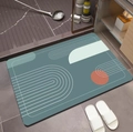 Nahaufnahme der Diatomeenschlamm-Badematte mit abstrakten geometrischen Mustern - Einfach-7