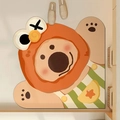 Tapis en boue de diatomée ours avec capuche lion orange et base antidérapante de bain - 60*60cm (Base en Caoutchouc de Diatomite) / Ours Étoilé
