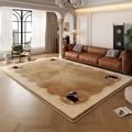 Dettaglio del motivo con orsetto su tappeto beige in finta cashmere con bordo a onde - Cane Vintage 7 / 40x60cm (Velluto Delicato)