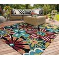 Bloemrijk tapijt van imitatie kasjmier met blauw en rood patroon voor modern interieur - Imitatie kasjmier / Vintage Kunst Bloem Stijl (SBT-Good-21) / 40x60cm