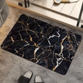 Detail of luxury marble pattern bath mat with non-slip texture and round corners - Marble-6 / 40*60cm (Skin-friendly Velvet)