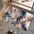 Detail view of absorbent marble texture bathroom mat with non-slip diatom mud base - Marble-14 / 40*60cm (Skin-friendly Velvet)