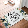 Saugfähige Diatomit-Türmatte mit Blumenmuster und Chaos Coordinator Momlife Aufdruck - Chaoskoordinator / 40x60cm (Kieselgur)