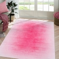 Alfombra de dormitorio rectangular rosa degradado moderno con textura antideslizante - Rosa Degradado Estilo Uno / Compacto