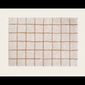 Minimalist beige faux cashmere rug with brown grid pattern for bedroom and living room - White Checkered Brown Stripes / 40*60cm