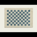 Blue and white checkered faux cashmere rug with soft plush texture for home decor - Checkerboard Blue