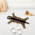 Tiger-shaped faux cashmere rug in yellow and black stripes for living room decor - Black Tiger / 40*60cm (Faux Cashmere)