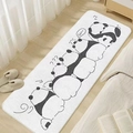 Soft panda pattern faux cashmere bedside rug with non-slip backing for home decor - A Panda Family / 40*60cm (Skin-friendly Velvet)