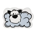 Cute puppy cartoon shaped tufted faux cashmere floor mat for entryway and balcony - 40*60cm / Cute Dog 2 (FF813) - Faux Cashmere