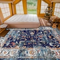Bohemian Persian cashmere carpet with intricate floral patterns for vintage home decor - 40*60cm (Imitation Cashmere) / Retro Persian Style Four