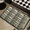 Tappetino da bagno antiscivolo con stampa a pila di banconote da 100 dollari USA - 40*60cm (Simil Cachemire) / Motivo Dollaro 1