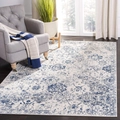 Dettaglio di un tappeto nordico finta cashmere con motivi marmorizzati blu navy su parquet - 40*60cm (Imitazione Cashmere) / SYT Madison Serie-5