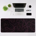 Close-up of extra-large black and pink topographic desk mat with durable stitched edges - Syt826 Mouse Pad - 5 / 30*70cm (new Diatom Mud)