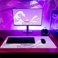 Extra large purple Great Wave mouse pad featuring Mt. Fuji and non-slip rubber base - Syt827 Mouse Pad - 13 / 30*70cm (new Diatom Mud)