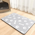 Absorbierende Tierfütterungsmatte aus Kieselgur mit Knochen- und Pfotenmuster - 30*40cm / Stil 4
