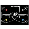 Non-slip basketball training mat for footwork drills with numbered grip zones - Style G