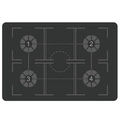 Macro detail of basketball training mat with numbered footwork markers 1 to 4 - Style H