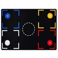 Detail of basketball training mat with precise color markers for footwork and agility - Style K