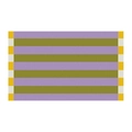 Detail of colorful striped absorbent bath mat with checkerboard edges and textile texture - Matcha Taro Paste / 40x60cm (Diatomite)
