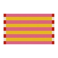 Absorbent diatomite bath mat with pink yellow stripes and red checkerboard edges - Heartbeat Berry / 40x60cm (Diatomite)
