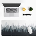 Large grey forest silhouette desk mat with stitched edges and minimalist office setup - Syt826 Mouse Pad - 8 / 30*70cm (new Diatom Mud)