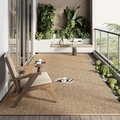 Tappeto minimalista antigraffio stile sisal marrone chiaro per il soggiorno - 40*60cm (Base Lavabile Effetto Sisal) / Imitazione Sisal - Balcone Marrone Cammello