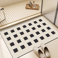 Japanese style diatom mud bath mat with minimalist geometric pattern and non-slip backing - Japanese Minimalist Style - 5 / 40*60cm (Skin-friendly Velvet)