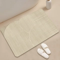 Modern diatomaceous earth bathroom mat with minimalist geometric arch design - Po-japanese-5 / 40*60cm (Skin-friendly Velvet)