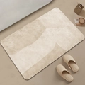 Detail view of Wabi-Sabi diatom mud bath mat with abstract lines and absorbent texture - Po-japanese-12 / 40*60cm (Skin-friendly Velvet)