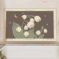 Dettaglio ravvicinato del tappetino da bagno mughetto in un bagno moderno - 40*60cm / Motivo Tulipani
