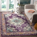 Vintage Persian style thick faux cashmere area rug with purple floral patterns for living room - Xh-antique Persian Style-3 / 40*60cm (Skin-friendly Velvet)