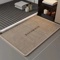 Tappeto da bagno assorbente in terra di diatomee effetto lino con fondo antiscivolo - 40*60cm / Bathroom-1 (Lino Terra di Diatomee)