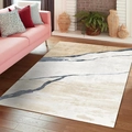 Modern abstract faux cashmere rug with gradient flowing sand pattern for living room - Skin-Friendly Velvet Type / 40*60cm / Grey Brown