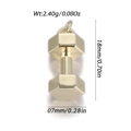 Pendentif haltère doré poli affichant une longueur de 18mm et un poids de 2,40g - Style Haltère (YSN219-05)
