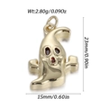 Pendentif fantôme doré avec yeux en zircon rouge et détails de mesure précis - Style Fantôme (YSN219-06)