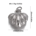 Detailed view of silver heart pendant with vertical shell texture and dimensions info - Silver Shell Texture Heart Style (YSN239-17)